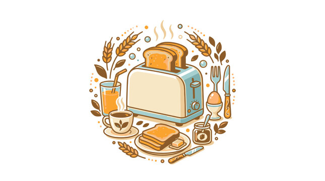 Vintage toaster with sliced bread plate.