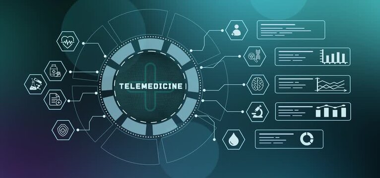 Telemedicine virtual consultation interface for remote patient care monitoring and digital health visits.