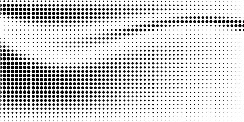 Fototapeta premium Black-white gradient halftone dots background. Pop art in vector illustration for your creative design modern.