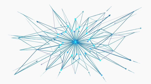 A luminous network of interconnected points and lines, symbolizing complex data and connectivity