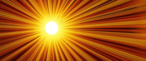 Obraz premium Sun rays emitting in a stylized comic book background