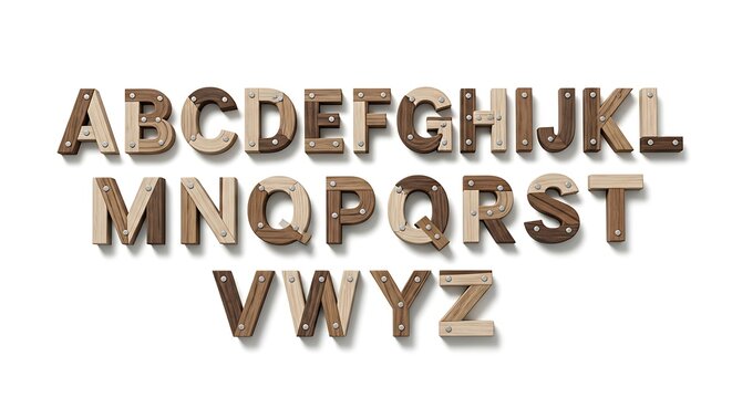 Rustic industrial metal alphabet letters collection with alphabet, industrial