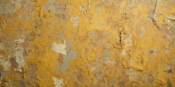 Rough concrete surface with faded peeling paint texture and blank copy space
