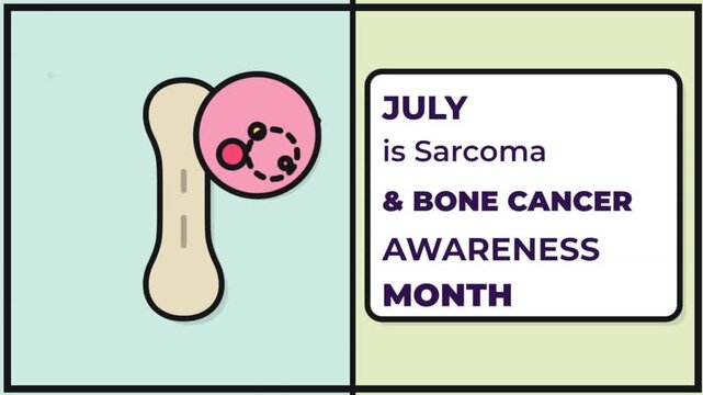 Sarcoma and Bone Cancer Awareness Month Medical Banner