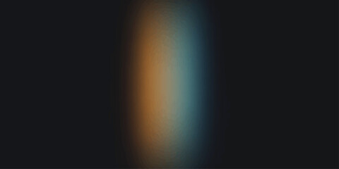 Fototapeta premium A abstract light leak effect with a gradient of warm orange and cool blue hues on a dark background, creating a mysterious and atmospheric visual.