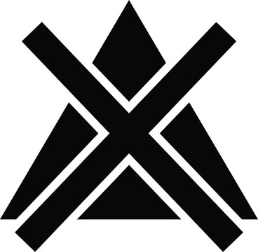 A 3D illustration of a black and white hazard warning sign featuring a bold cross symbol and a wrong mark design on a white background