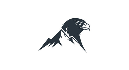 Fototapeta premium A stylized illustration of a hawk's head.