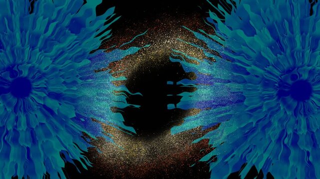 Abstract Blue Liquid Distortion Motion Graphics Background