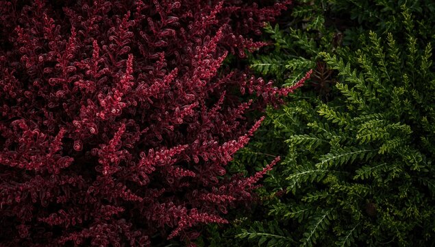 Leucothoe axilliaris with curled leaves in red hues next to coastal dog hobble greenery