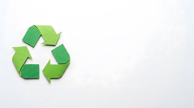 green recycling symbol on white background | sustainable environment concepts | waste reduction and management icon | eco friendly lifestyle arrows