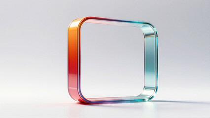 Obraz premium Abstract Geometric Shape with Gradient Colors