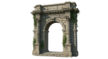 Obraz premium Ancient stone archway with intricate carvings