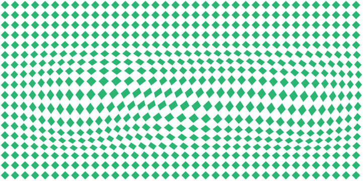 Abstract vector seamless pattern with distorted cage in y2k style. Twisted checkered funky background. 90s, 00s aesthetic. Retro wavy psychedelic checkerboard. Black and white seamless checkered patte