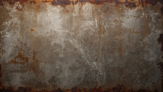 Worn iron panel texture background in vintage theme with plenty of copy space