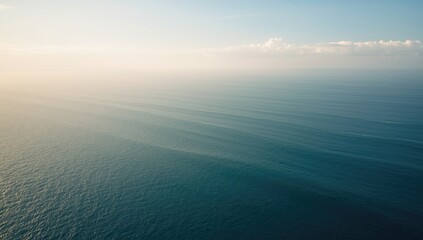 Custom vertical slats landscapes with your photo Wide ocean horizon with light cloud cover