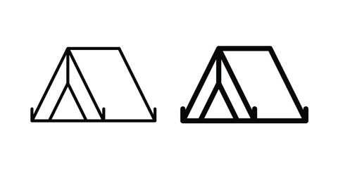 Camping icon. Editable line vector element set © Surya
