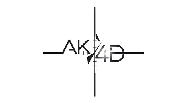 Modern graphic design featuring a precise crosshair target symbol intersecting abstract alphanumeric elements, conveying focus, accuracy, and strategic vision for a sleek emblem concept or logo