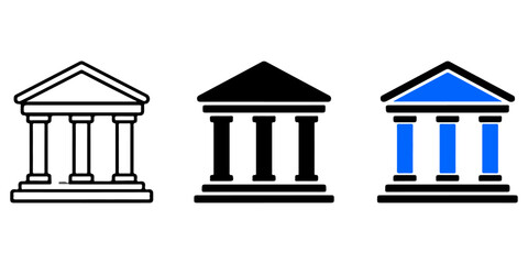 Naklejka premium Ancient Greek Column Vector Illustration of Classical Marble Pillar Icon