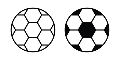 Football icon. Editable line vector element set © Surya