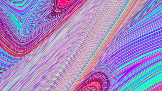 Vibrant motion graphic design with tapered stroke pop ups and smooth animated lines on alpha channel background