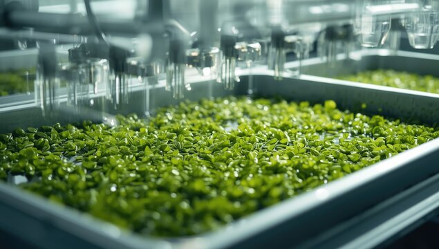 High efficiency microalgae bioreactor system cultivating Chlorella and Spirulina strains
