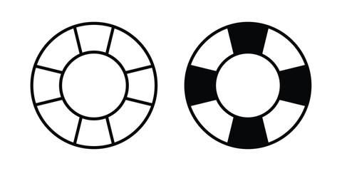 Life buoy icon. Editable line vector element set © Surya