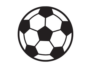 Fototapeta premium Soccer ball features a traditional black and white geometric pattern isolated on a clean white background.