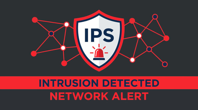 Intrusion Prevention System Alert Red Signal Network