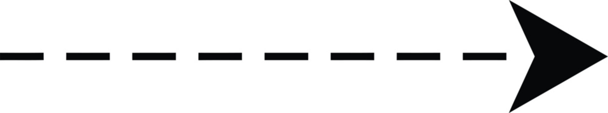Black dashed line arrow pointing to the right side