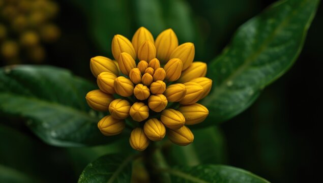 Michelia Champaca buds with vibrant yellow petals and floral scent