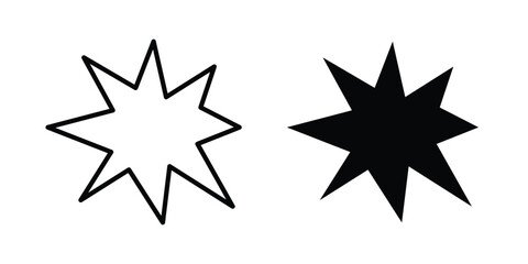 Explosion icon. line and filled black pictograms. © Power