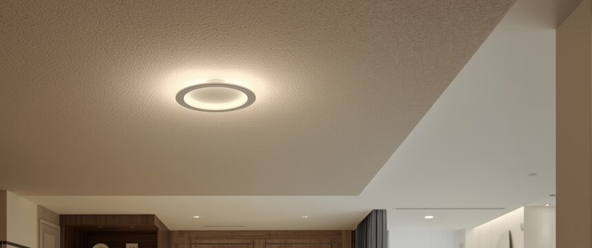Low profile ceiling mounted downlight fixture for living room