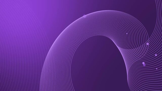 Abstract technology wave background with curved lines animation, Gradient technology background with flowing curved lines and wave pattern