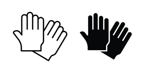 Obraz premium Gloves icon. line and filled black pictograms.