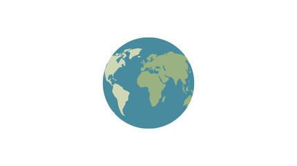 Fototapeta premium Digital Globe Icon on White Background