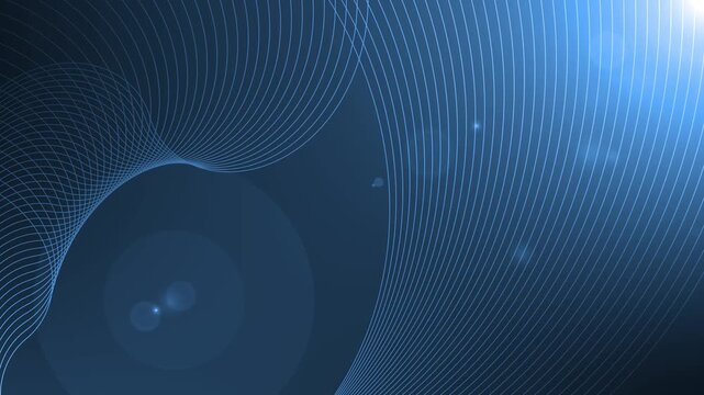 Abstract background with curved white grid lines and lens flare modern dynamic design