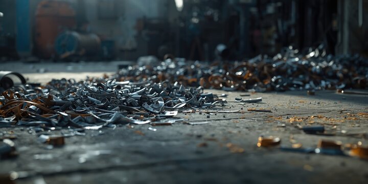 Metal recycling involving steel scrap and aluminum chips with twisted spiral shavings