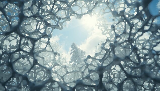 Innovative nanotechnology titanium dioxide study framed by bright sky and gentle sunlight