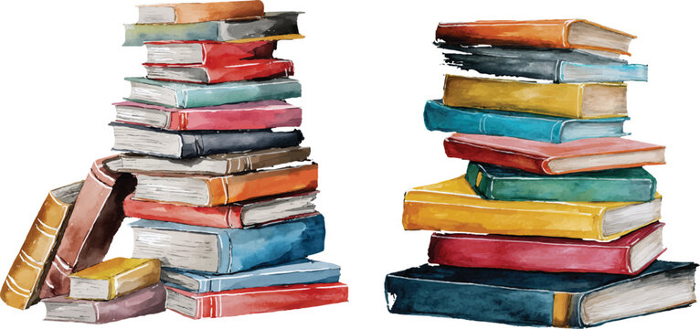 stack of old books
