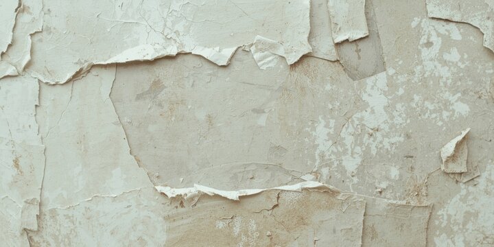 White textured backdrop displaying weathered wheatpaste poster remnants with unique surface layers