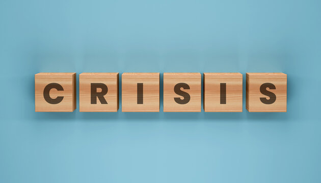 Crisis Management Strategy Concept Displayed With Wooden Letter Blocks Symbolizing Risk Response Emergency Planning Organizational Resilience And Leadership Decisions
