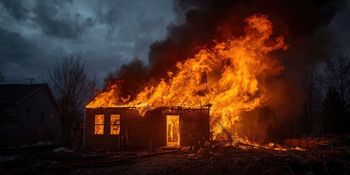 Residential blaze fully spreading through structure with smoke