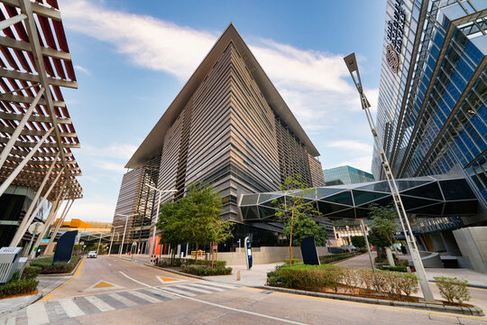 Futuristic skyscrapers at King Abdullah Financial District (KAFD) in Riyadh, Saudi Arabia