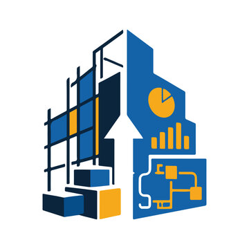 Real estate business growth and construction data analytics logo