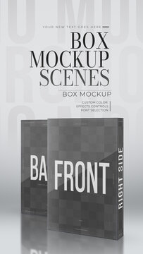 Box Panel Mockup Scenes. Vertical Stories Opener for Social Media.