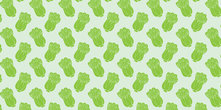 Light green celery stalks pattern, simple repetitive vegetable design with a light green background, fresh ingredient illustration