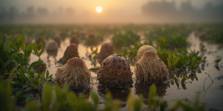 Water logged fields fueling jamur trucuk mushroom maturation