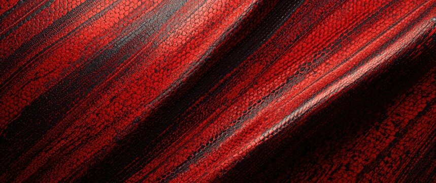 Textured wallpaper background with bright red and black snake scale abstract art