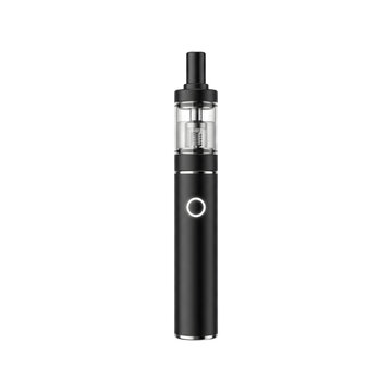 Modern black electronic cigarette isolated on transparent background