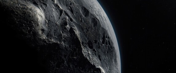 Obraz premium Space rock displaying heavy crater markings